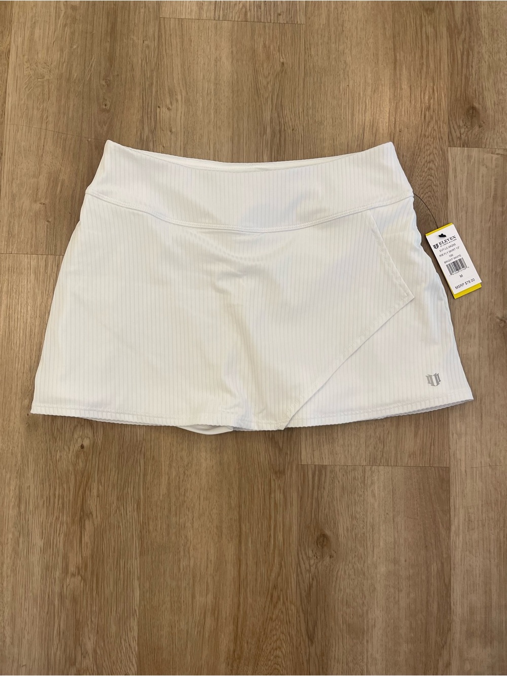 EleVen by Venus Williams White Ribbed Athletic Skort